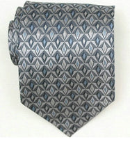 Grey Pattern Neck Tie - Men's Tuxedo USA