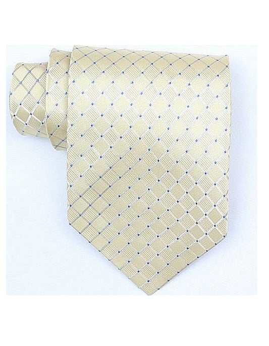 Yellow Blue Neck Tie - Men's Tuxedo USA