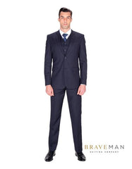 Navy Slim Fit Vested Suit - Men's Tuxedo USA