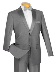 Grey Classic Notch Tuxedo - Men's Tuxedo USA