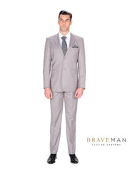 Light Grey Slim Notch Suit - Men's Tuxedo USA