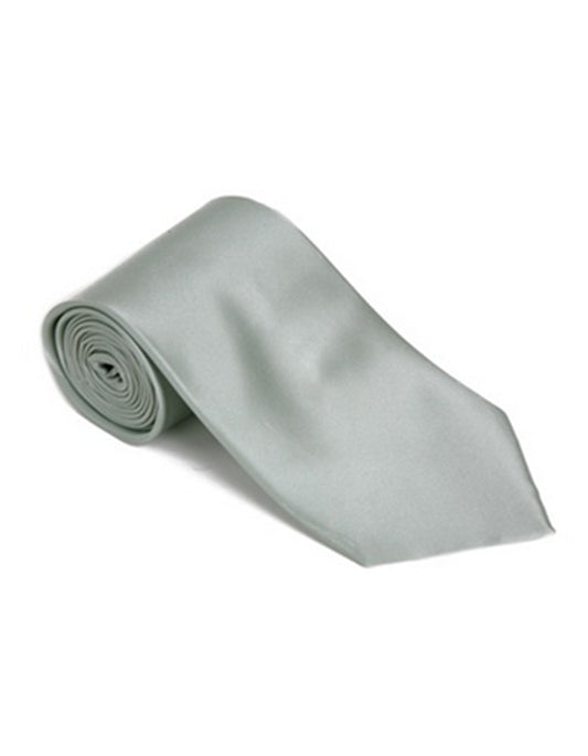 Solid Grey Neck Tie - Men's Tuxedo USA