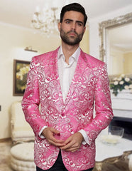 Fuchsia Paisley Party Blazer - Men's Tuxedo USA