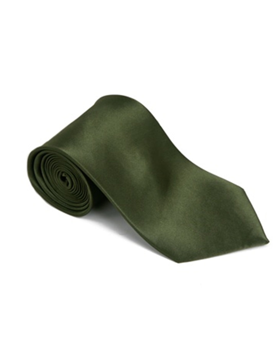 Olive Green Neck Tie - Men's Tuxedo USA