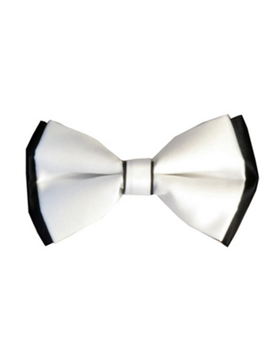 White & Black Bow Tie - Men's Tuxedo USA