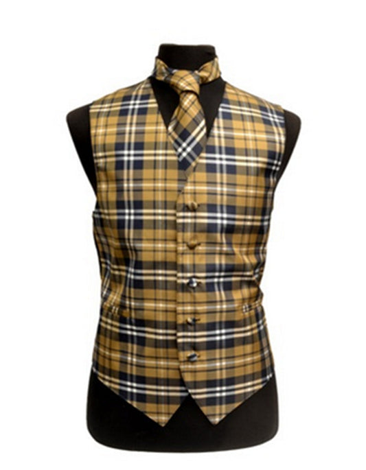 Yellow Plaid Vest Set - Men's Tuxedo USA