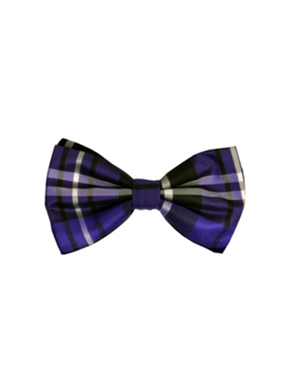 Purple & Black Plaid Bow Tie - Men's Tuxedo USA