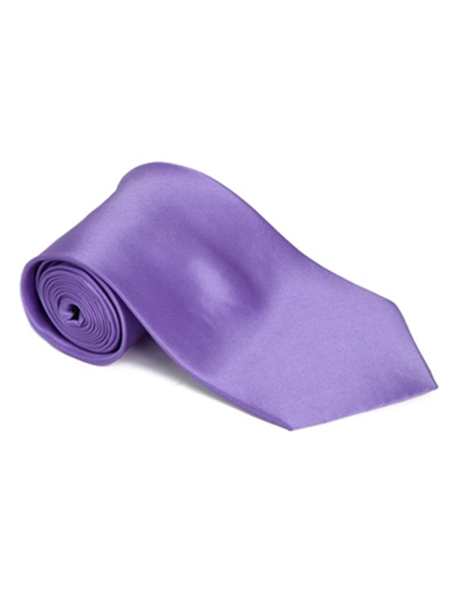 Solid Lavender Neck Tie - Men's Tuxedo USA