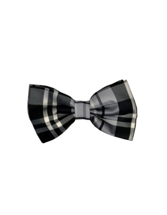 Black & Grey Plaid Bow Tie - Men's Tuxedo USA