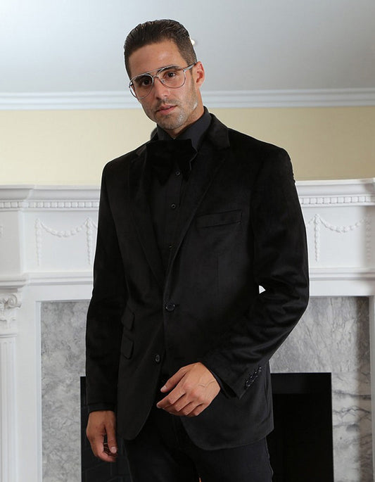 Black Velvet Party Blazer - Men's Tuxedo USA