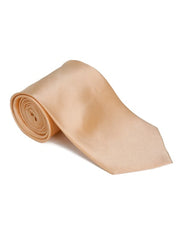 Solid Peach Neck Tie - Men's Tuxedo USA