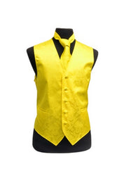 Yellow Paisley Vest Set - Men's Tuxedo USA