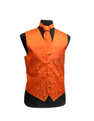 Orange Paisley Vest Set - Men's Tuxedo USA