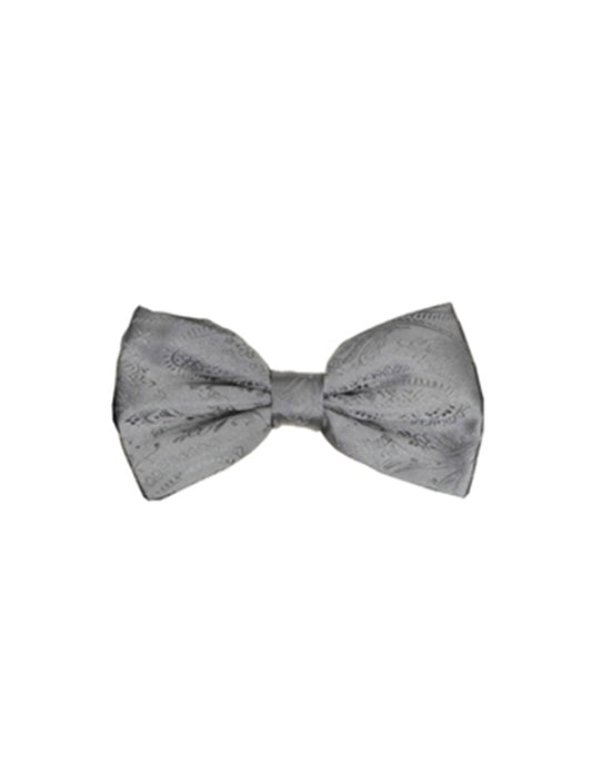 Silver Paisley Bow Tie - Men's Tuxedo USA