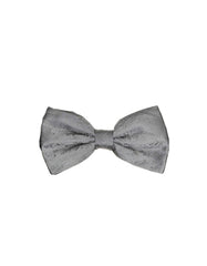 Silver Paisley Bow Tie - Men's Tuxedo USA