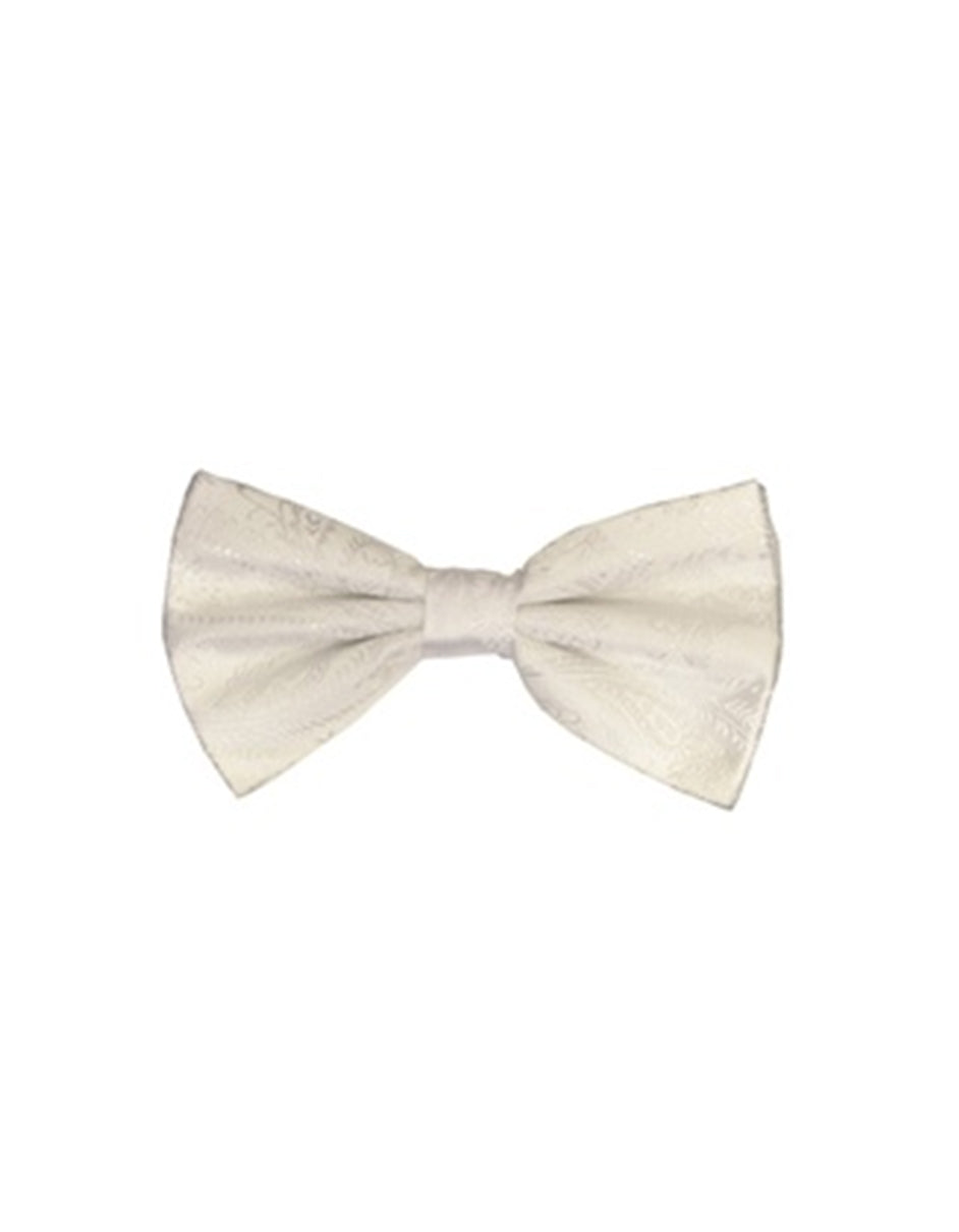 Ivory Paisley Bow Tie - Men's Tuxedo USA