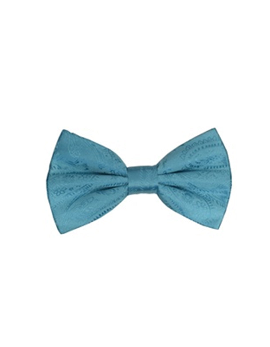 Aqua Paisley Bow Tie - Men's Tuxedo USA