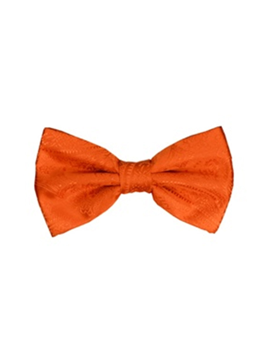 Orange Paisley Bow Tie - Men's Tuxedo USA