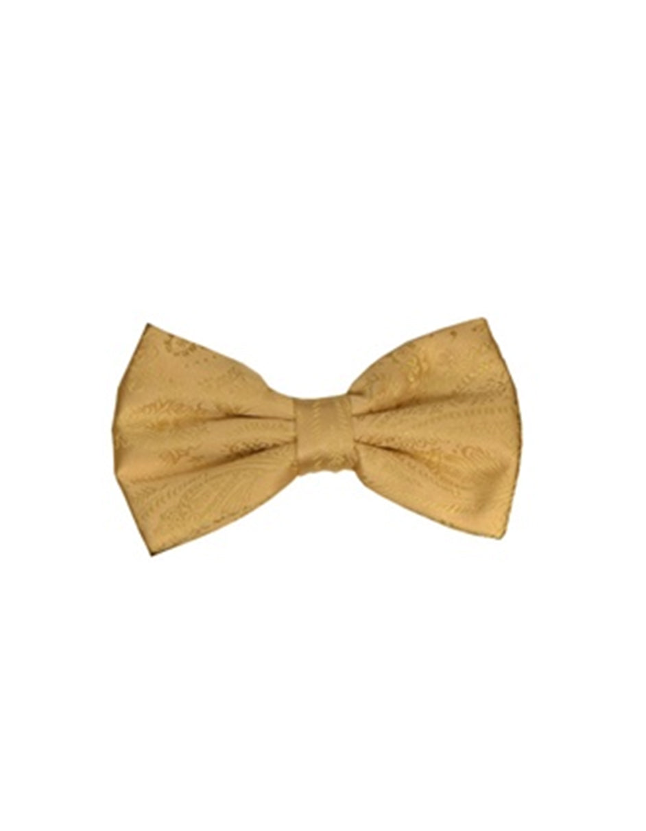 Gold Paisley Bow Tie - Men's Tuxedo USA