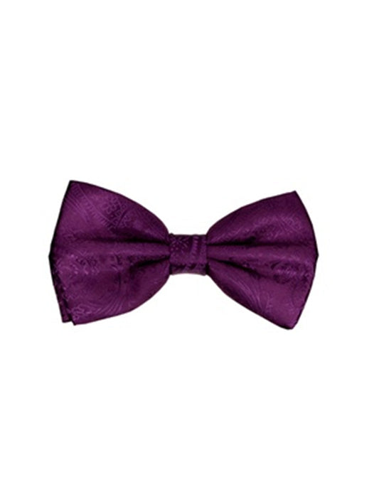 Eggplant Paisley Bow Tie - Men's Tuxedo USA