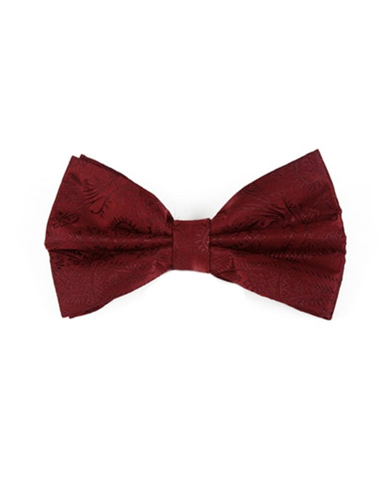 Burgundy Paisley Bow Tie - Men's Tuxedo USA