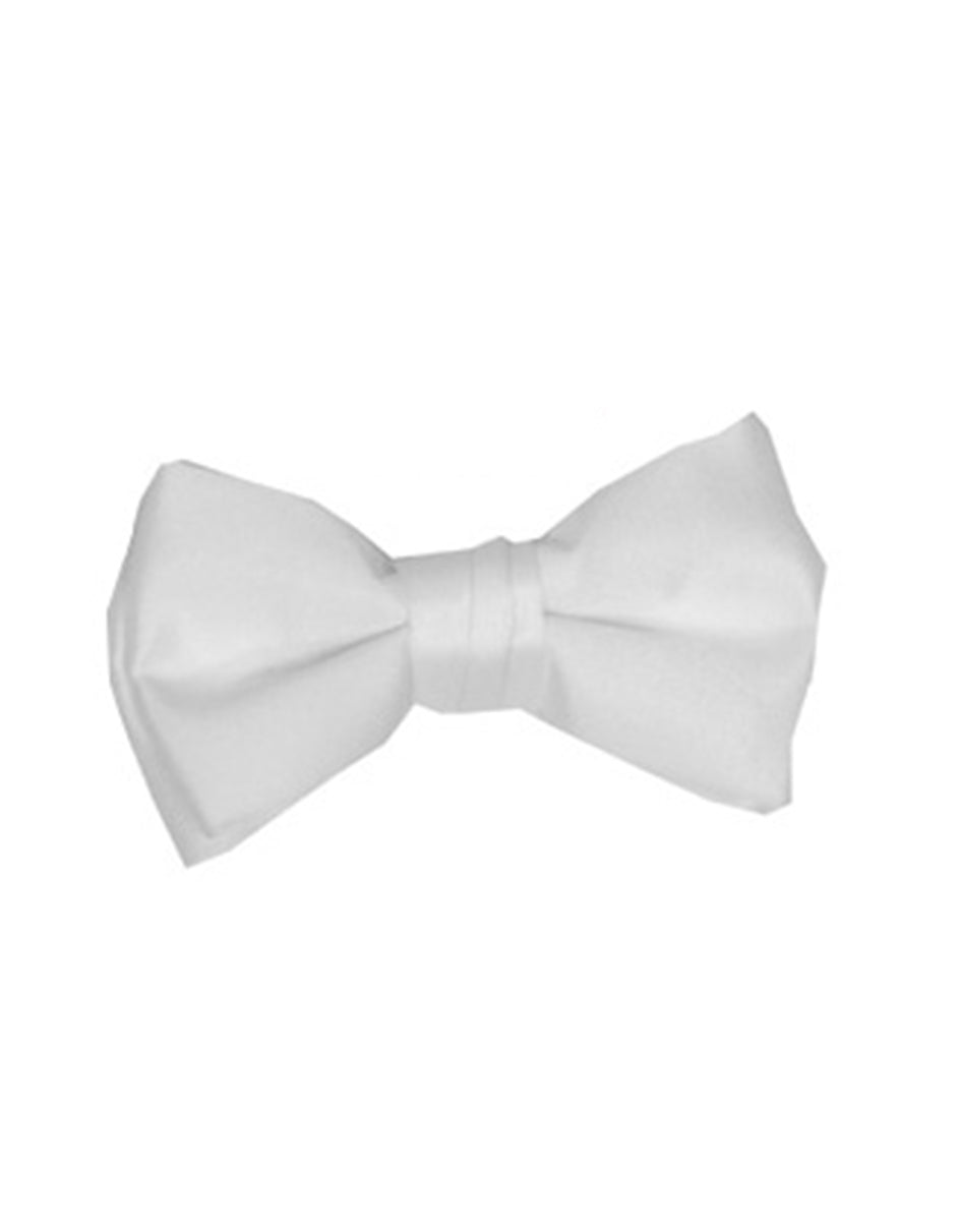 Solid White Bow Tie - Men's Tuxedo USA