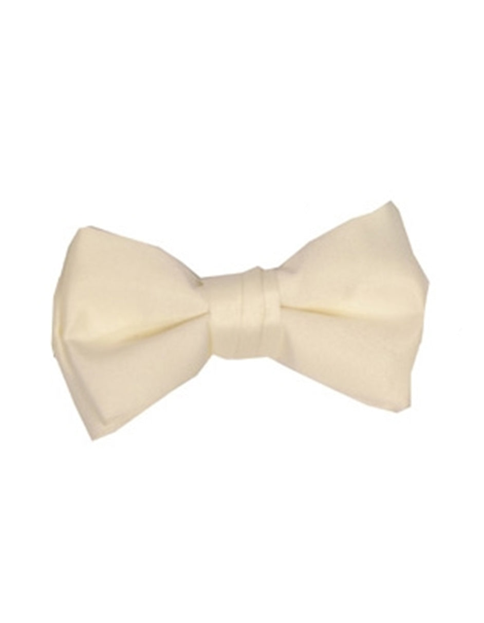 Solid Ivory Bow Tie - Men's Tuxedo USA