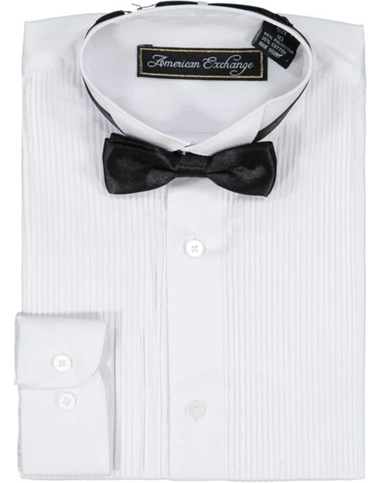 Boys White Tuxedo Shirt and Bowtie Set - Men's Tuxedo USA