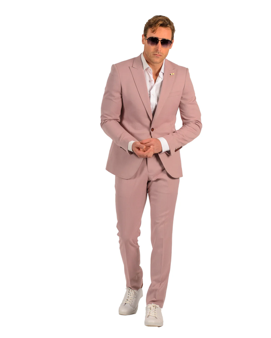 Blush Color Suit For Men - Mauve Suit - Wedding  Slim Fit Suit - Men's Tuxedo USA