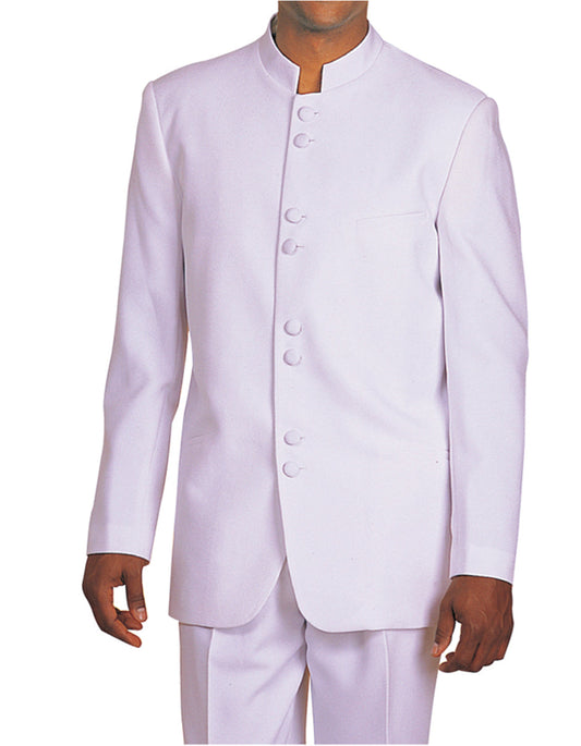 Mens Classic 8 Button Mandarin Tuxedo in White - Men's Tuxedo USA