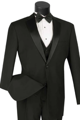 Mens Gray Tuxedo - Grey Wedding Suit-Mens 2 Button Vested Classic Tuxedo In  Grey - Men's Tuxedo USA