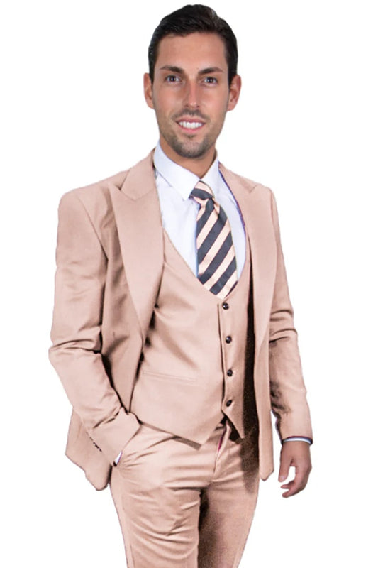 Tan Suits For Wedding - Tan Groomsmen Suits - Tan Tuxedo - Men's Tuxedo USA