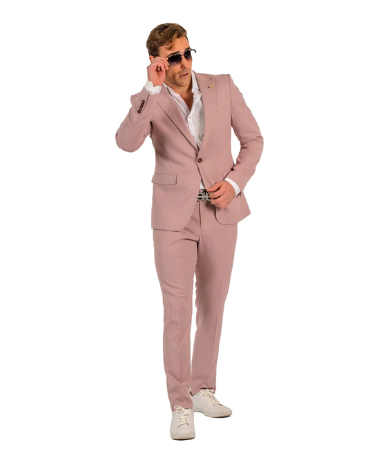 Blush Color Suit For Men - Mauve Suit - Wedding  Slim Fit Suit - Men's Tuxedo USA