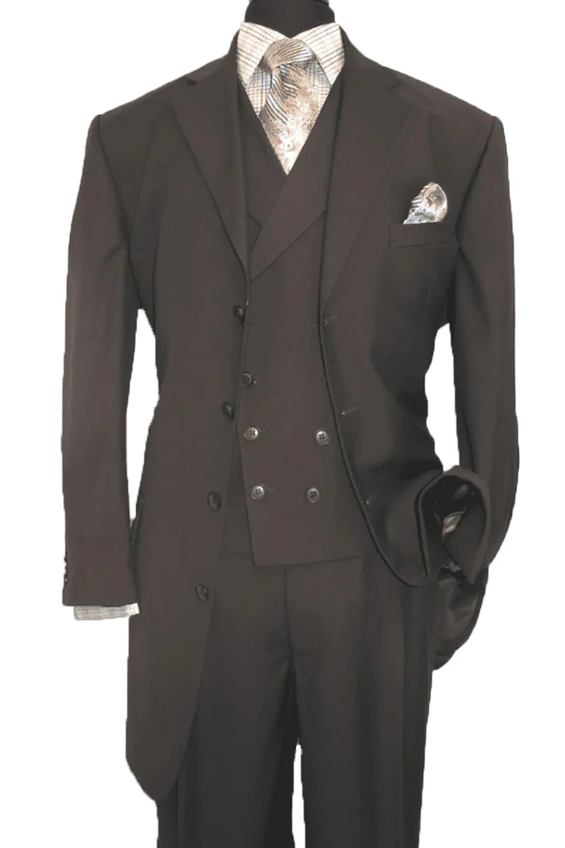 Brown Wedding Suit - Jacket + Pants - Brown Tuxedo - Brown Groomsmen 4 Button Suit - Men's Tuxedo USA