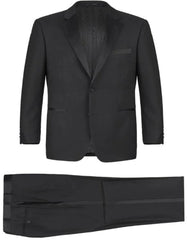 Black Tuxedo - Mens Wedding Suit - Two Button Black Prom Suit - Men's Tuxedo USA