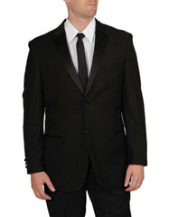 New Caravelli Black 2 Piece Regular Fit Tuxedo - Men's Tuxedo USA