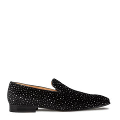 Mezlan Sera Cosmo Black Velvet Slip on Loafers - Men's Tuxedo USA