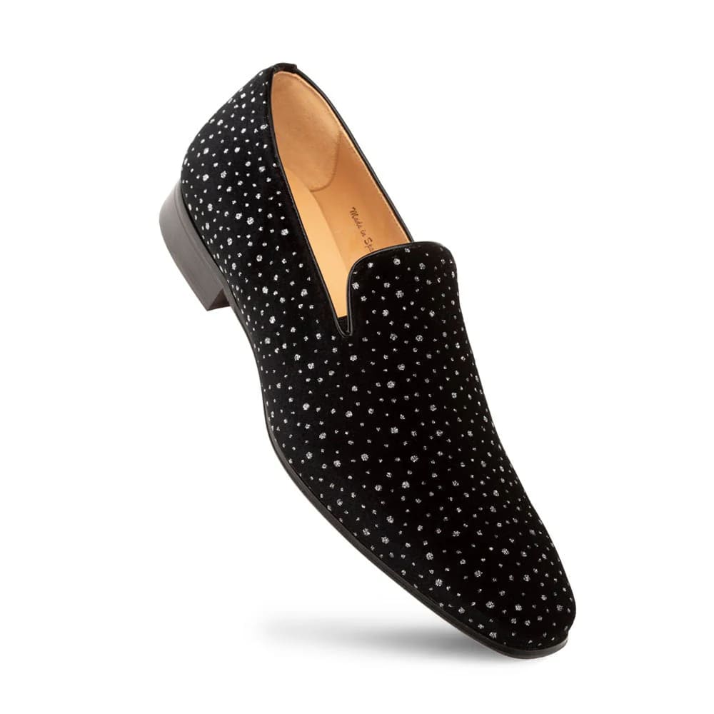 Mezlan Sera Cosmo Black Velvet Slip on Loafers - Men's Tuxedo USA