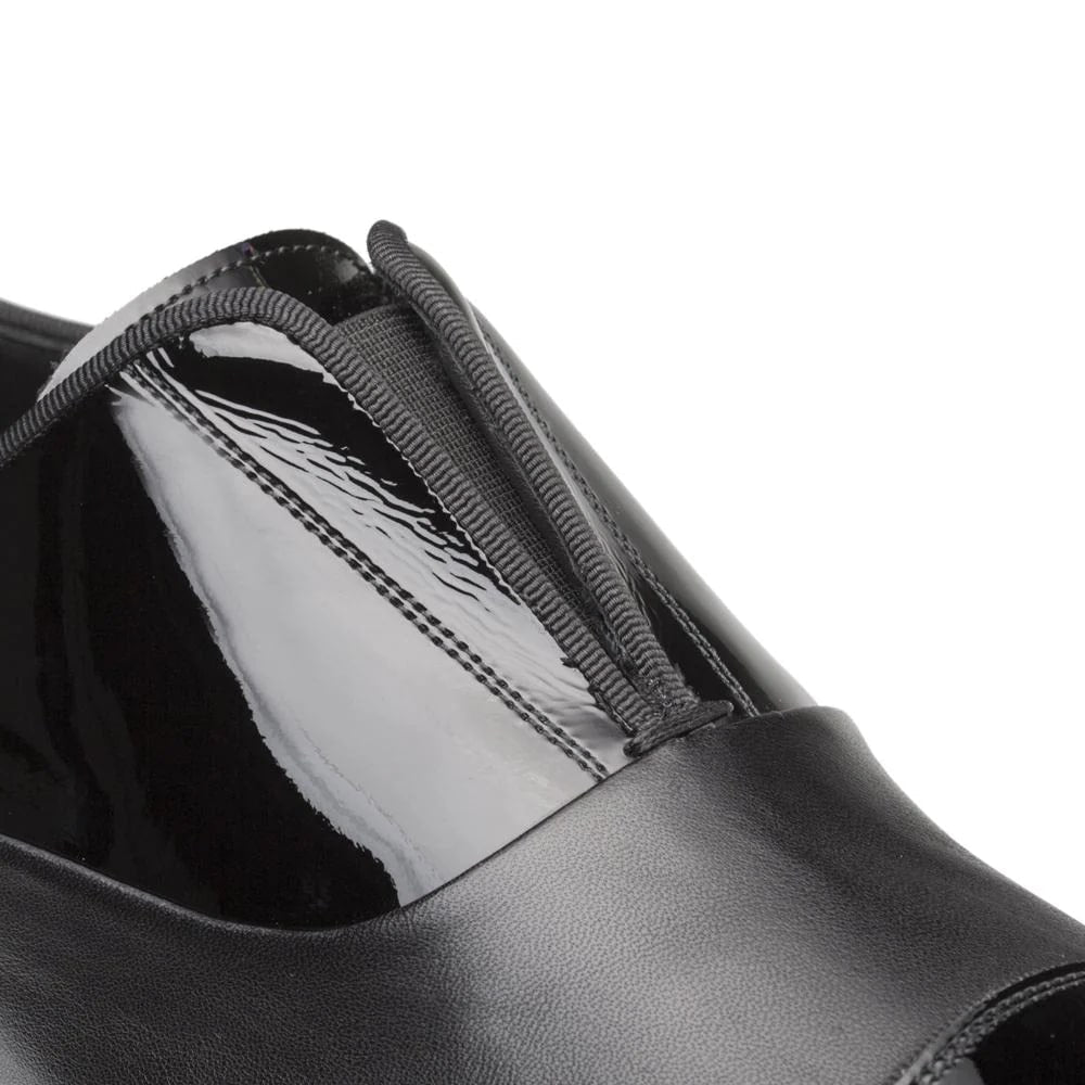 Mezlan Mens Shoes Black Patent / Calf Skin Leather Formal Slip On Loafers - Men's Tuxedo USA