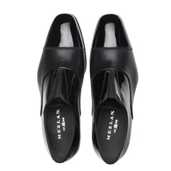 Mezlan Mens Shoes Black Patent / Calf Skin Leather Formal Slip On Loafers - Men's Tuxedo USA