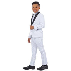 New Stacy Adams Boys Black Tuxedo Set, 5-Piece Black Shawl Collar - Men's Tuxedo USA