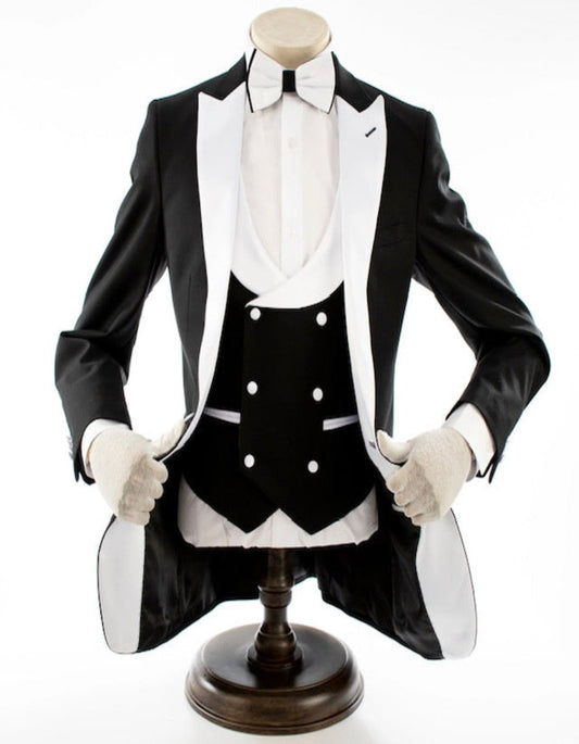 Black and White Tuxedo - Two Toned - Wedding or Prom Suit - Men's Tuxedo USA