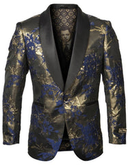 Blue Prom Suit - One Button Blue Homecoming Outfits For Guys - Men's Tuxedo USA