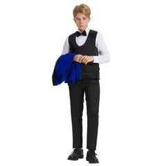 5pc Blue Boys Velvet Tuxedo Includes Bowtie by Tazio - Men's Tuxedo USA