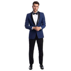 Mens Blue Tuxedo 2-PC Slim Fit, By Azzuro - Men's Tuxedo USA