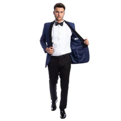 Mens Blue Tuxedo 2-PC Slim Fit, By Azzuro - Men's Tuxedo USA