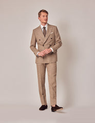 Mens Linen Suit For Beach Wedding - Summer  Suit in Brown - Men's Tuxedo USA