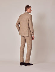 Mens Linen Suit For Beach Wedding - Summer  Suit in Brown - Men's Tuxedo USA