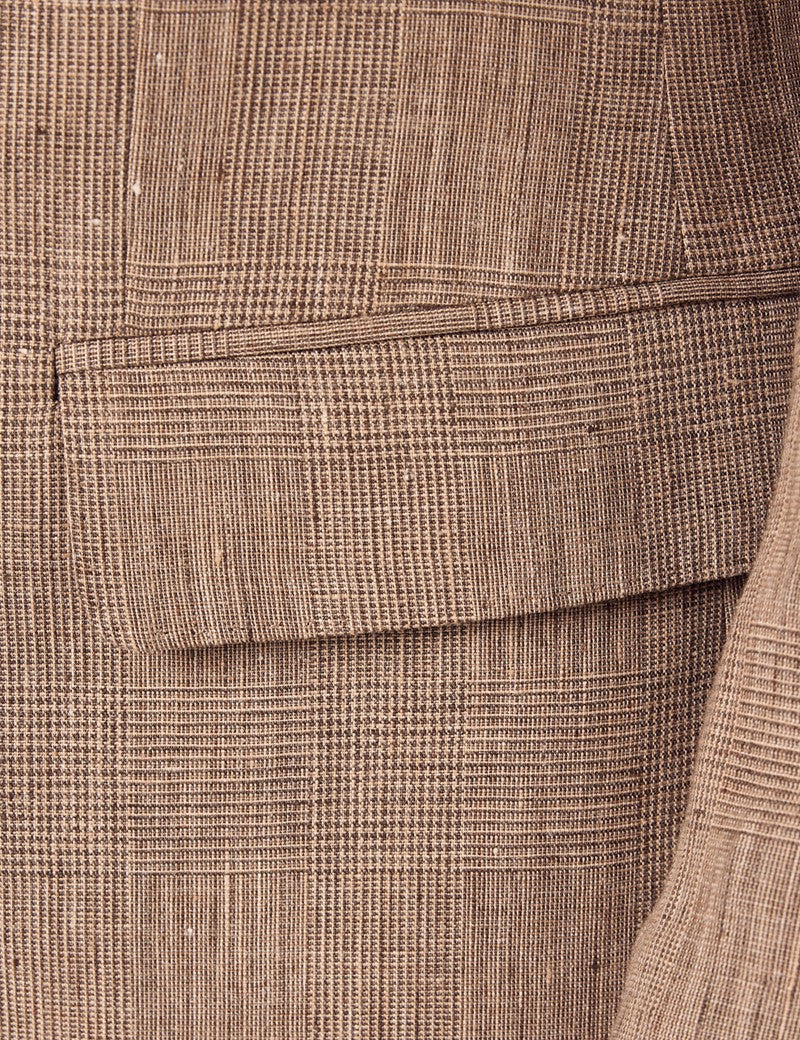 Mens Linen Suit For Beach Wedding - Summer  Suit in Brown - Men's Tuxedo USA