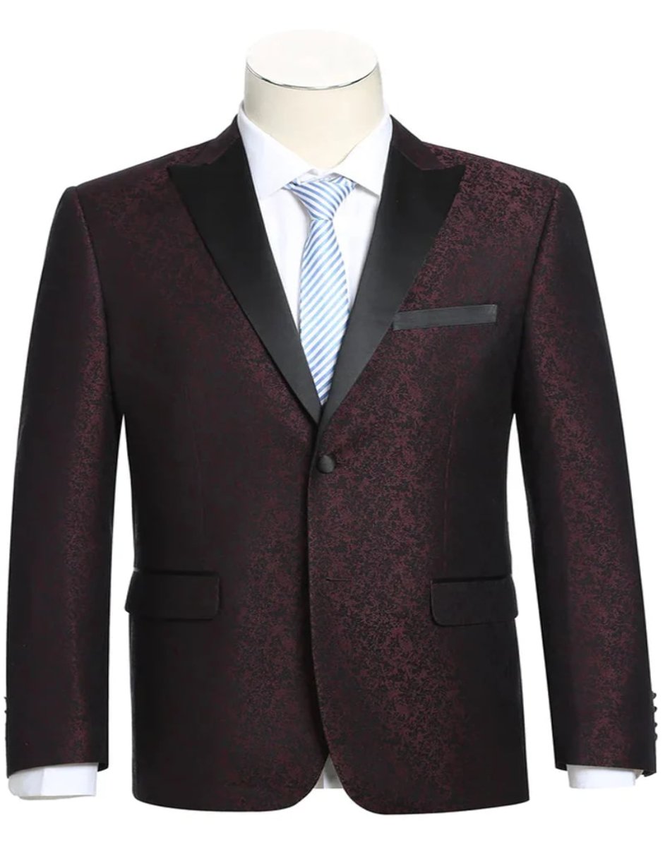 Mens Burgundy Prom Tuxedo - Maroon Wedding Dinner Two Button Suit - Men's Tuxedo USA